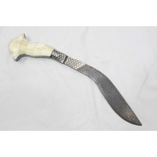 Dagger Knife Kukri Khukuri Damascus Steel Blade Silver Koftgari E79